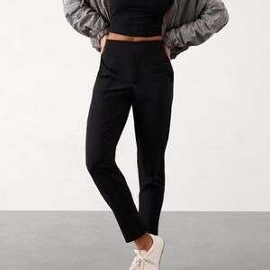 Athleta Brooklyn Mid Rise Ankle Black Breathable Pants Style #198671 Size 16